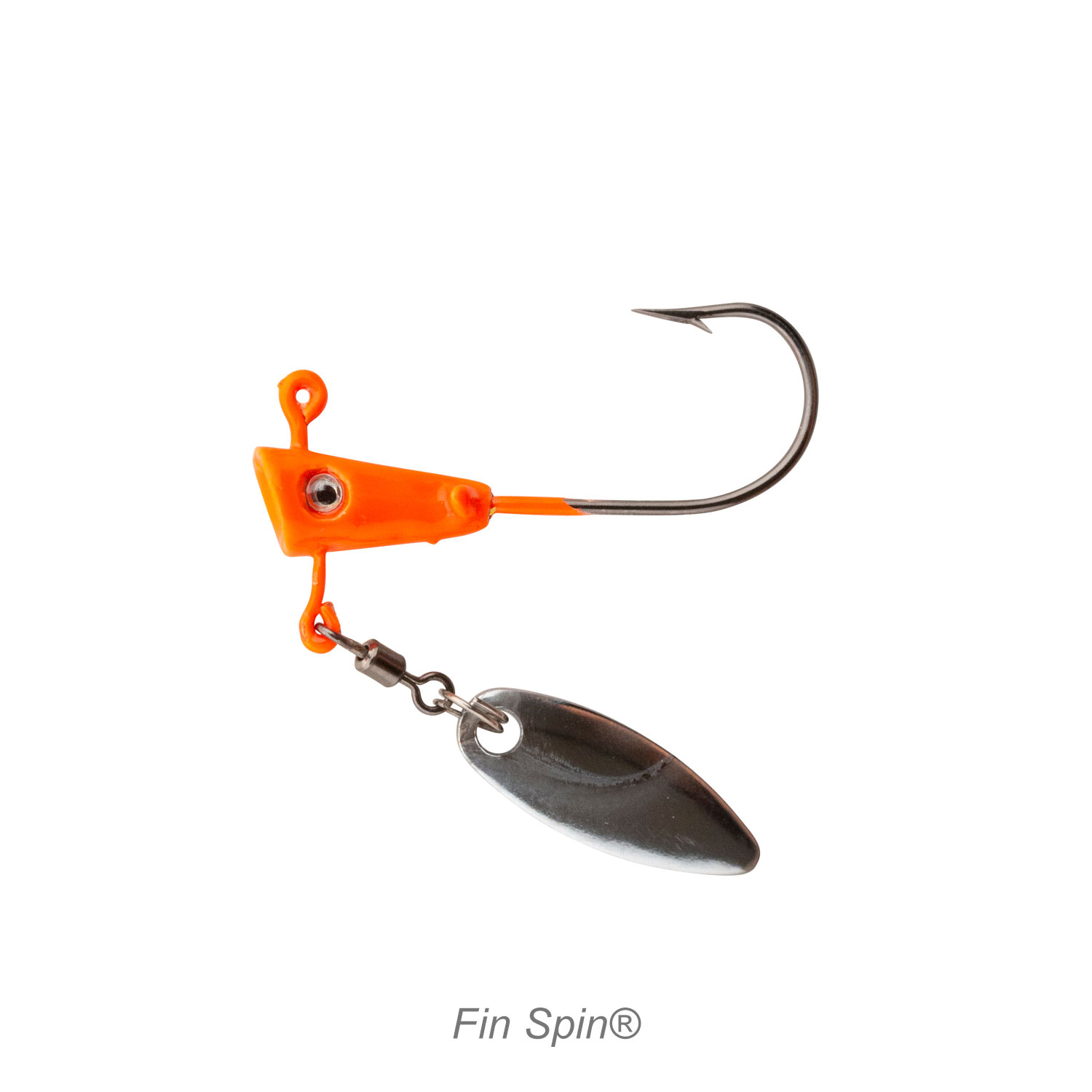 Crappie Magnet Fin Spin Pro Series Jig - Candy Corn Orange - 1/8 oz.