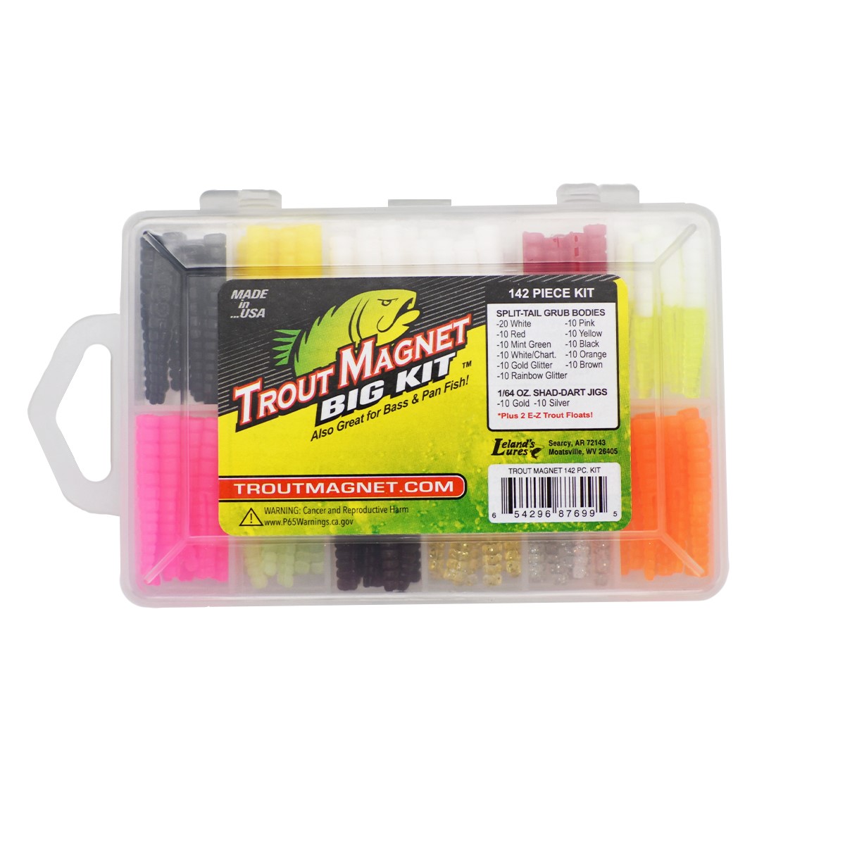  Trout Magnet Trout Slayer 28 Piece Fishing Kit, Includes 20  Crawdad Bodies and 8 Size 6 Long Shank Hooks, Great for Small Streams and  Lakes, Catches All Species, White 
