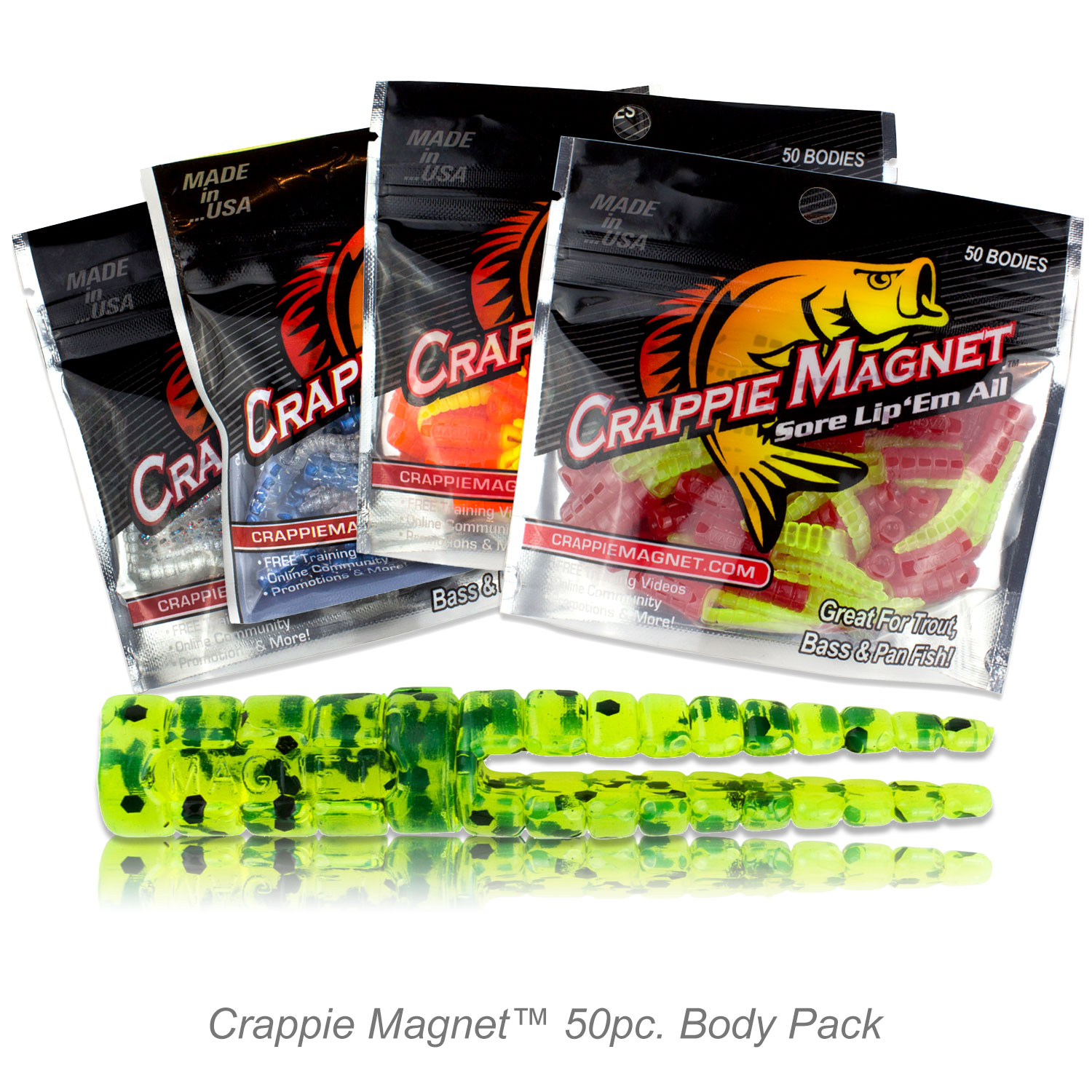 86 Pc Fin Commander Crappie Magnet Kit Jig Lures & Curly Slab Baits In Case