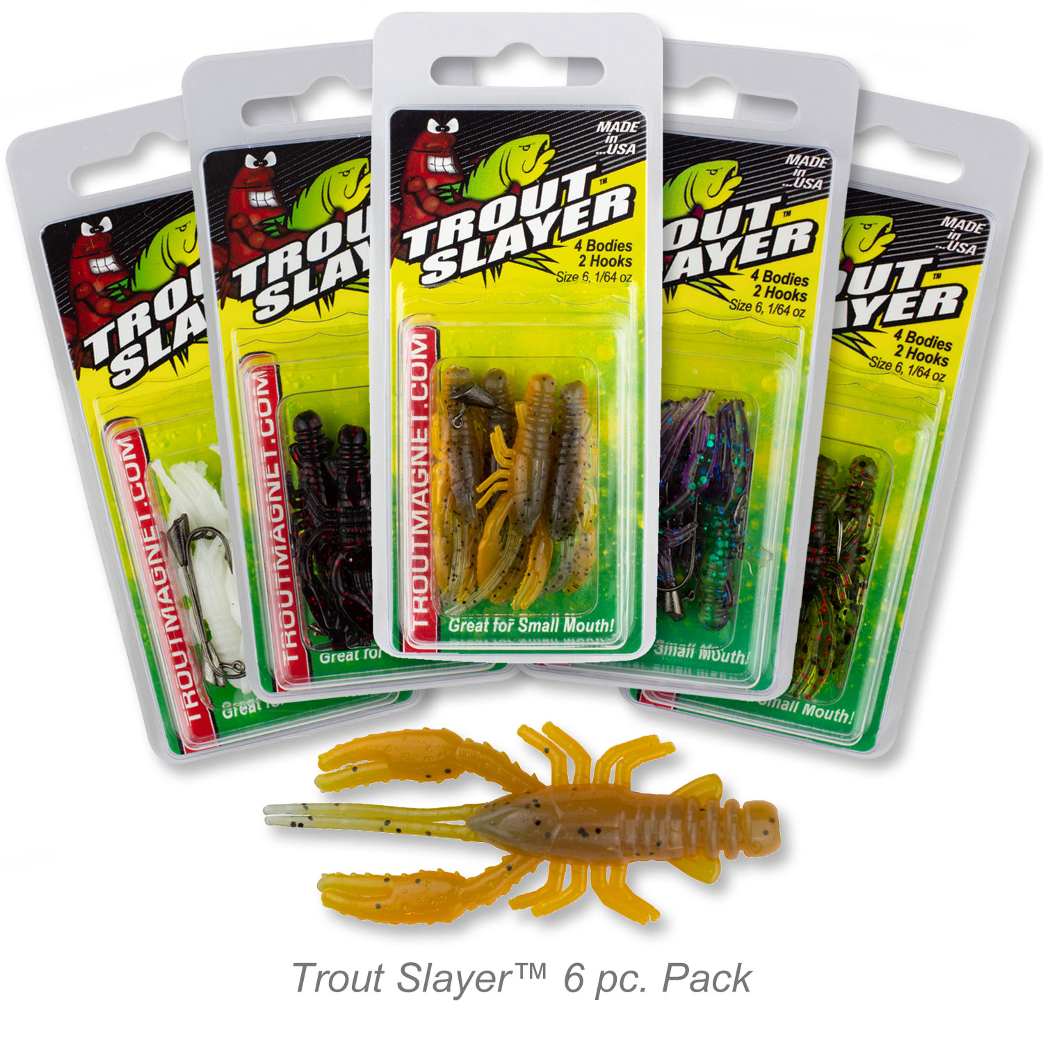  Trout Magnet Trout Slayer 28 Piece Fishing Kit, Includes 20  Crawdad Bodies and 8 Size 6 Long Shank H & 85 Piece Panfish Magnet Kit,  with A Longer Shad Dart