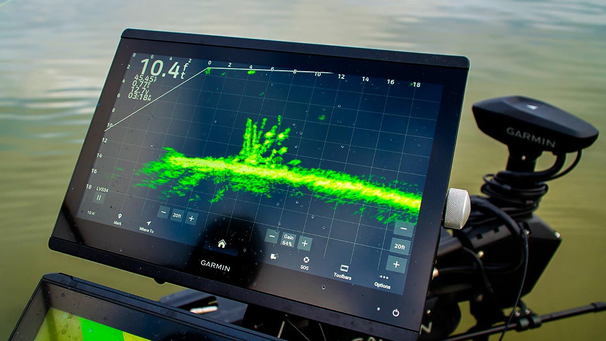 crappie in a stake bed on edge of channel