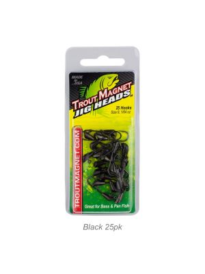 Trout Magnet Lead Free Jig Head-1/64oz Black 5pk