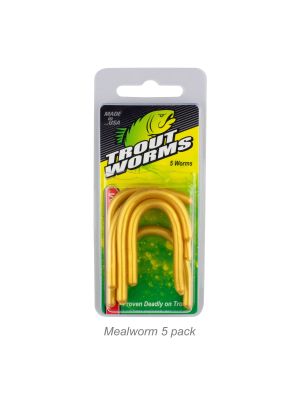 Trout Worm 5pc Pack-White