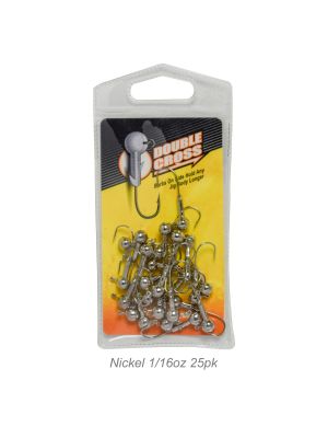 Double Cross Jig Head-Nickel 1/16oz 25pk
