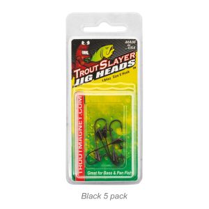 Trout Slayer Jig Head-1/64oz Black 5pk