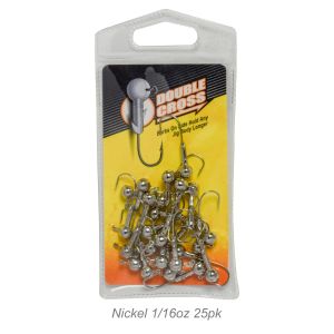 Double Cross Jig Head-Nickel 1/16oz 25pk