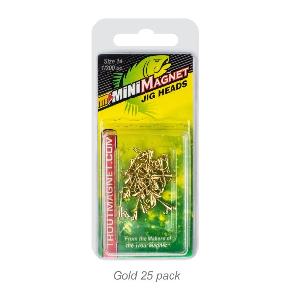 Mini Magnet Jig Head-1/200oz Gold 25pk
