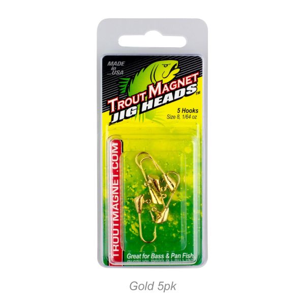 Trout Magnet Jig Head-1/64oz Gold 5pk