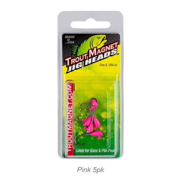 Trout Magnet Jig Heads-1/64oz 5pk, Pink