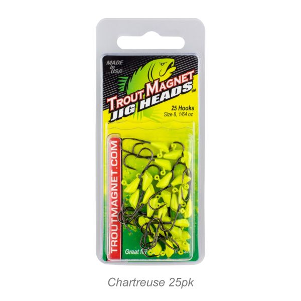 Trout Magnet Jig Head-1/64oz Chartreuse 25pk