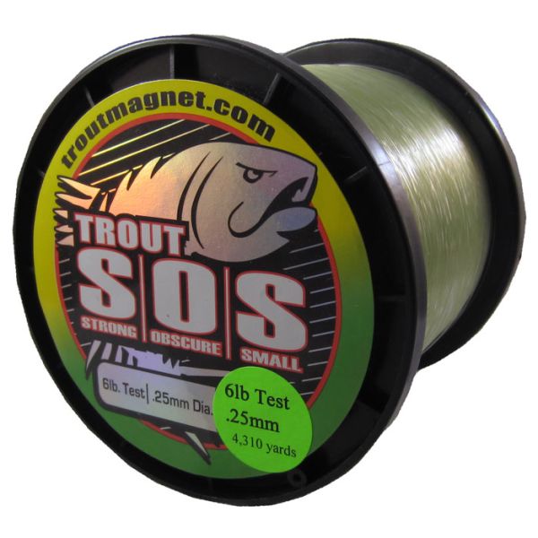 Crappie Magnet Trout Magnet SOS Copolymer Fishing Line 4 LB 350 YDS Clear.