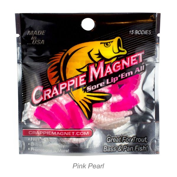 Crappie Magnet 15pc Body Pack-Pink Pearl