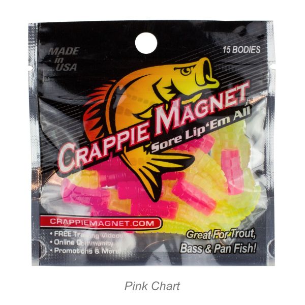 Crappie Magnet 15pc Body Pack-Pink/Chartreuse