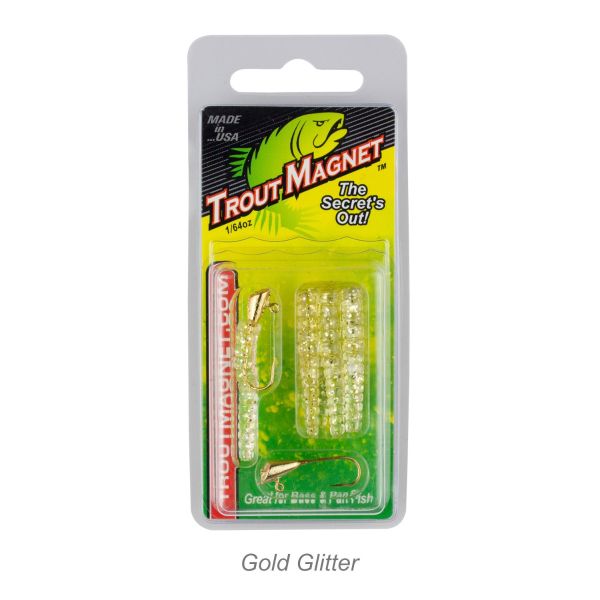 Trout Magnet 9pc Pack-Gold Glitter