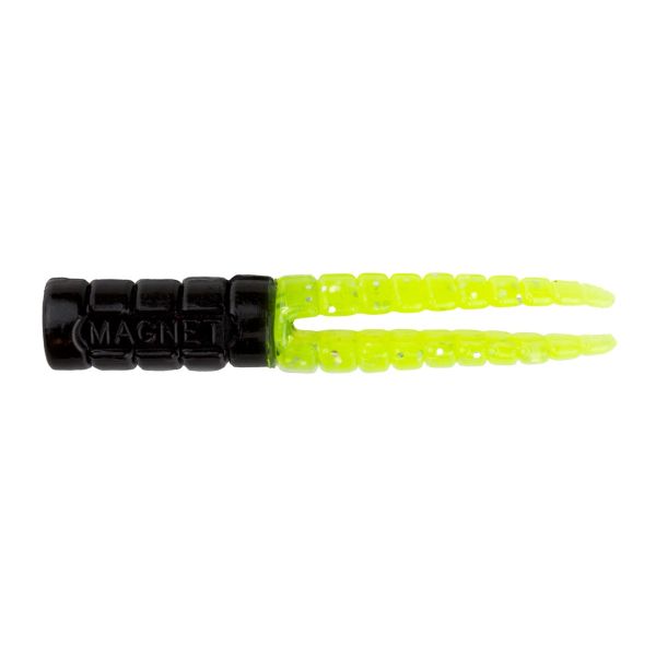 Crappie Magnet 50pc Body Pack-Black/Chartreuse Flash