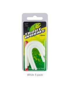 Trout Worm 5pc Pack-White