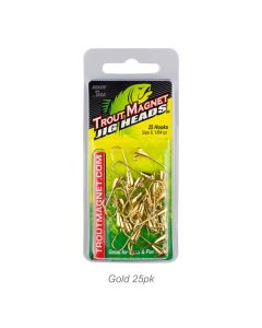 Trout Magnet Jig Head-1/64oz Gold 25pk 