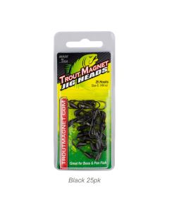 Trout Magent Jig Head-1/64oz Black 25pk 