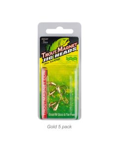 Trout Magnet Lead Free Jig Head-1/64oz Gold 5pk