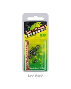 Trout Magnet Lead Free Jig Head-1/64oz Black 5pk