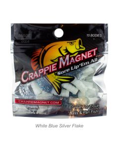 Crappie Magnet 15pc Body Pack-White/Blue & Silver Flake