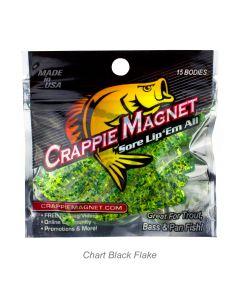 Crappie Magnet 15pc Body Pack-Chartreuse w/ Black Flake