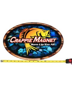 Crappie Magnet Rock Sticker-Large