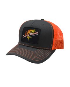 Crappie Magnet Hat- Gray/Orange Patch