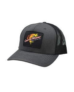 Crappie Magnet Hat- Charcoal Black Patch