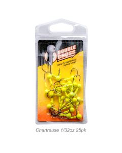 Double Cross Jig Head-Chartreuse 1/32oz 25pk