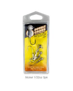 Double Cross Jig Head-Nickel 1/32oz 5pk