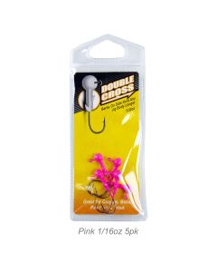 Double Cross Jig Head-Pink 1/16oz 5pk