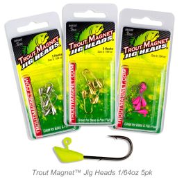 Trout Magnet neon kit assortment case grubs dart heads jigs 82 pieces